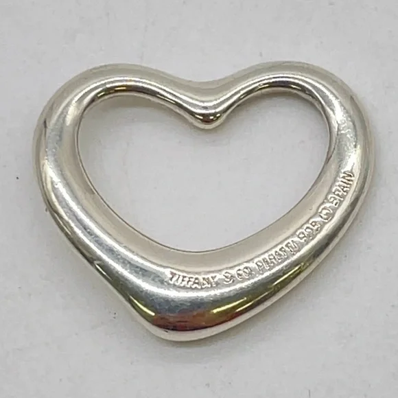 Authentic Tiffany & Co. Elsa Peretti Open Heart SV925 only Pendant W/Box/Dustbag - Picture 2 of 3